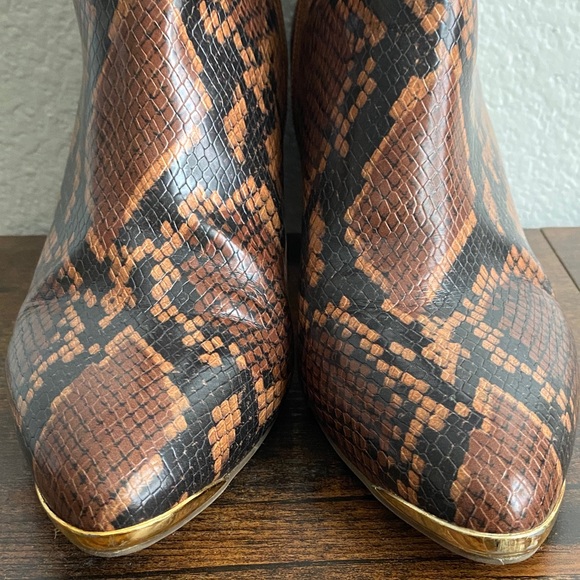 Franco Sarto Snake Print Ankle Booties - Picture 4 of 8